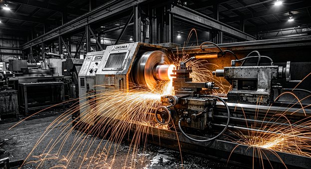 Free Machining Sparks illustration and picture