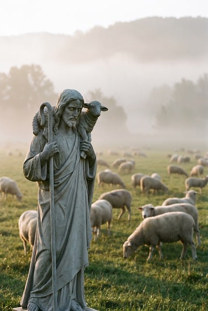 Download free HD stock image of Shepherd Sheep Free shepherd sheep statue illustration