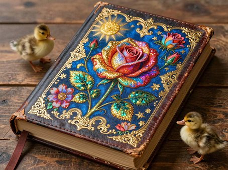 Free Duck Open Book illustration and picture