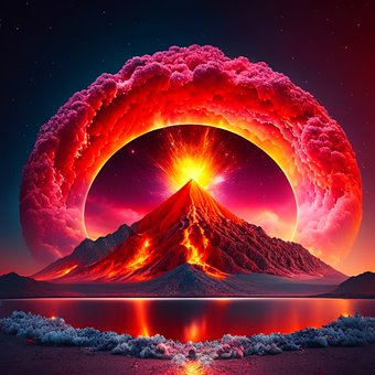 Free Volcano Eruption illustration and picture