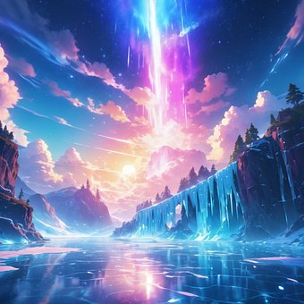 Free Landscape Waterfall illustration and picture