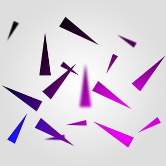 Geometrie, Dreieck, Lila, Schwarz, Weiß