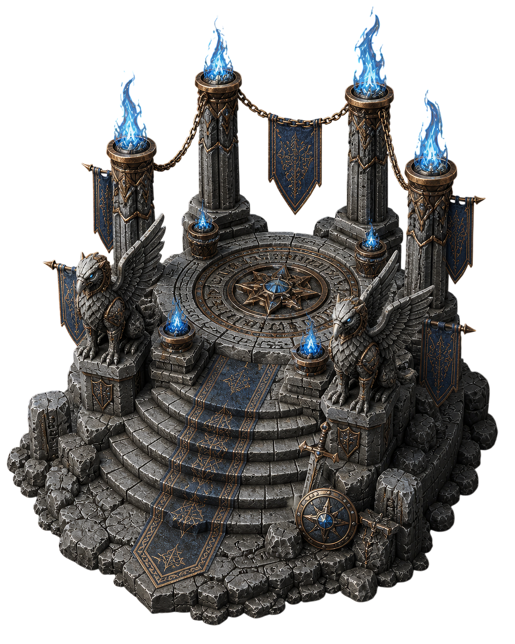 Download Fantasy Altar, Magic Ritual, Stone Platform. Royalty-Free ...