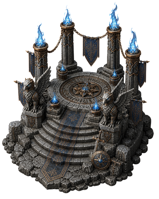 Free fantasy altar magic ritual stone platform illustration