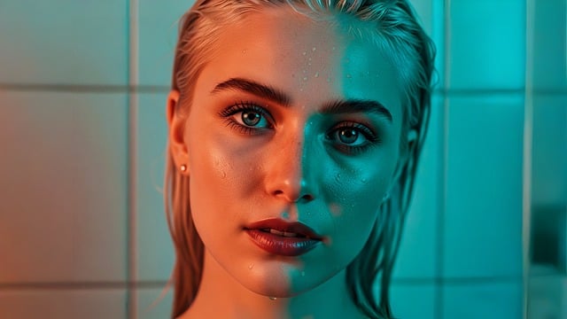 Free woman shower shampoo illustration
