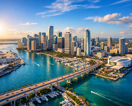 Free Miami Panorama illustration and picture