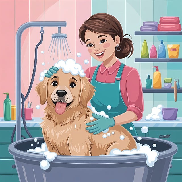 Free dog bath animal illustration