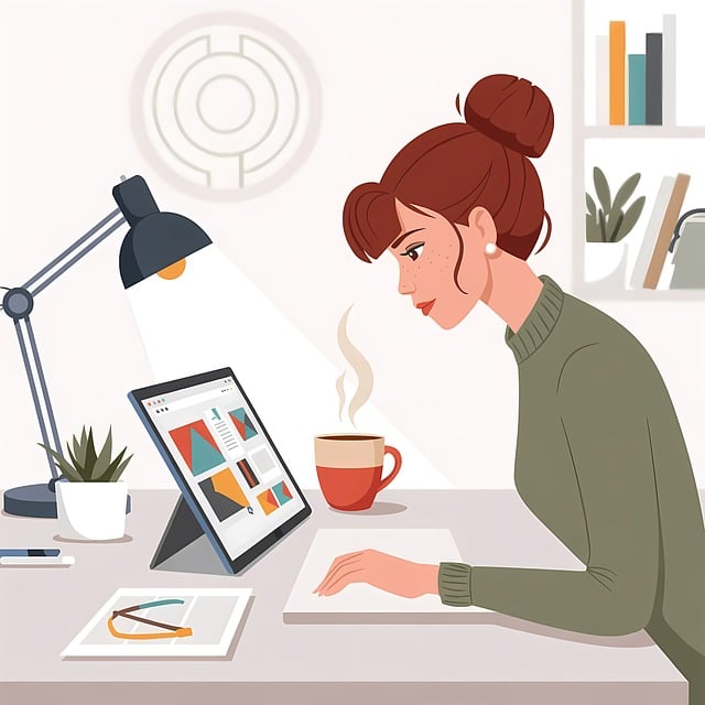 Free ai generated workspace woman illustration