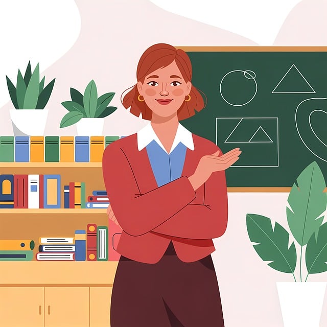 Free teacher classroom board illustration