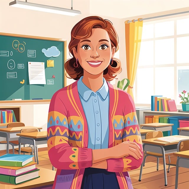 Free teacher classroom woman illustration