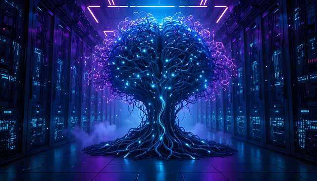 Free tree technology network illustration