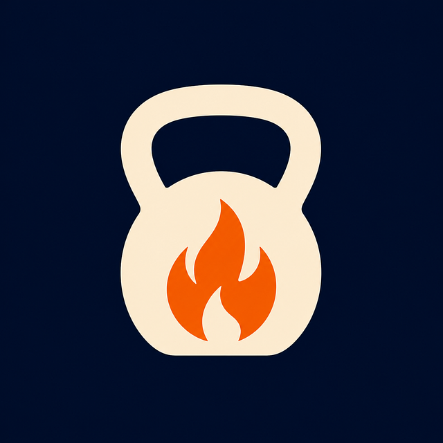 Free kettlebell icon fire vector