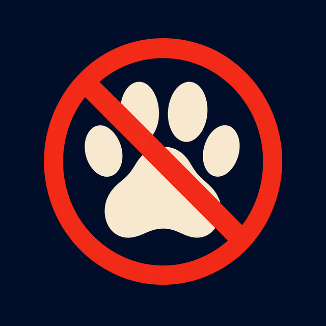 Free no pets prohibition paw icon vector