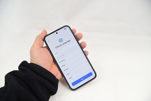 Smartphone, Sprogvalg, Hånd