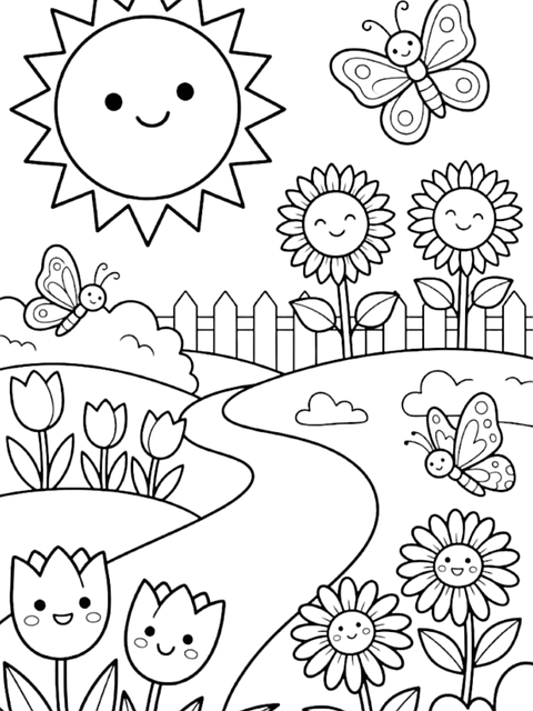 Free Coloring Page Butterfly illustration and picture