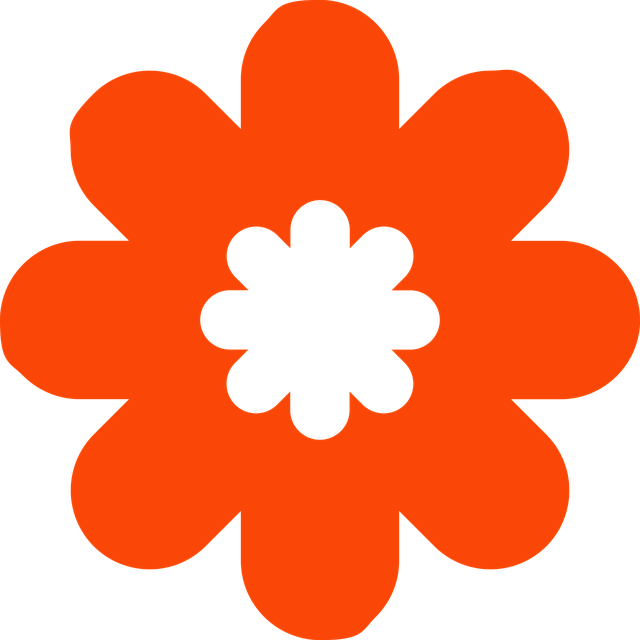 Bloem, Oranje, Abstract, Geometrisch