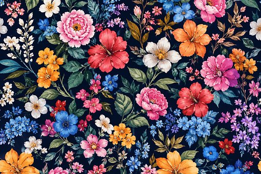 Bloemen, Bloemenpatroon, Kleurrijk