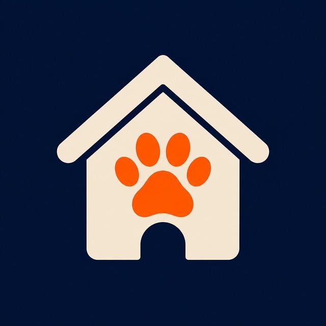 Free pet icon dog house paw print vector