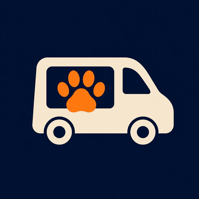 Free animal transport veterinary logistics paw icon vector