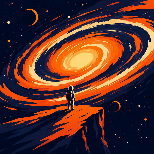 Free astronaut spiral galaxy space illustration vector