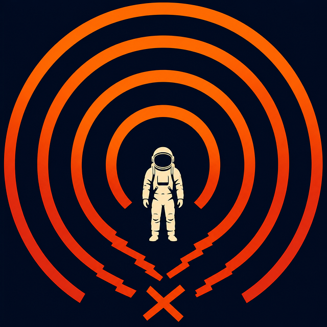 Free astronaut retro sci-fi minimalist design vector