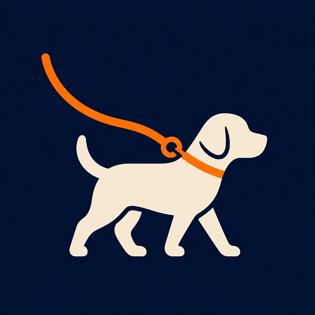 Free dog walking animal vector