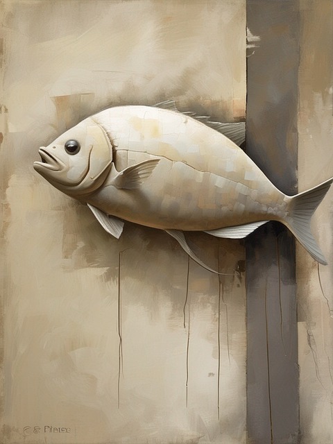 Kunst, Fisk, Abstrakt, Maleri, Tapet