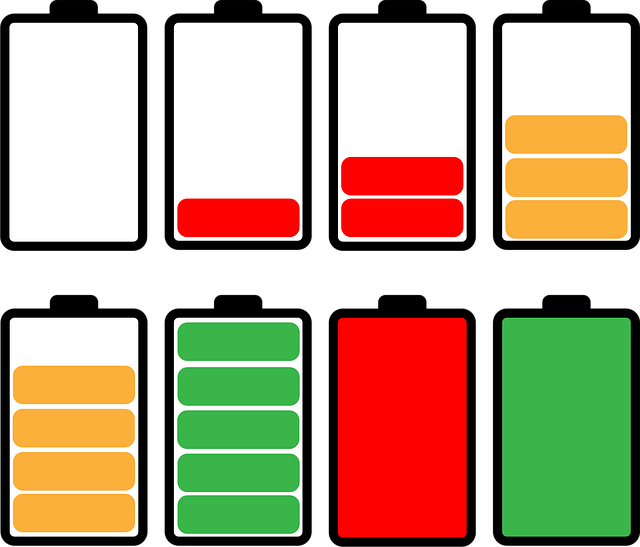 Free battery icon battery status charging vector
