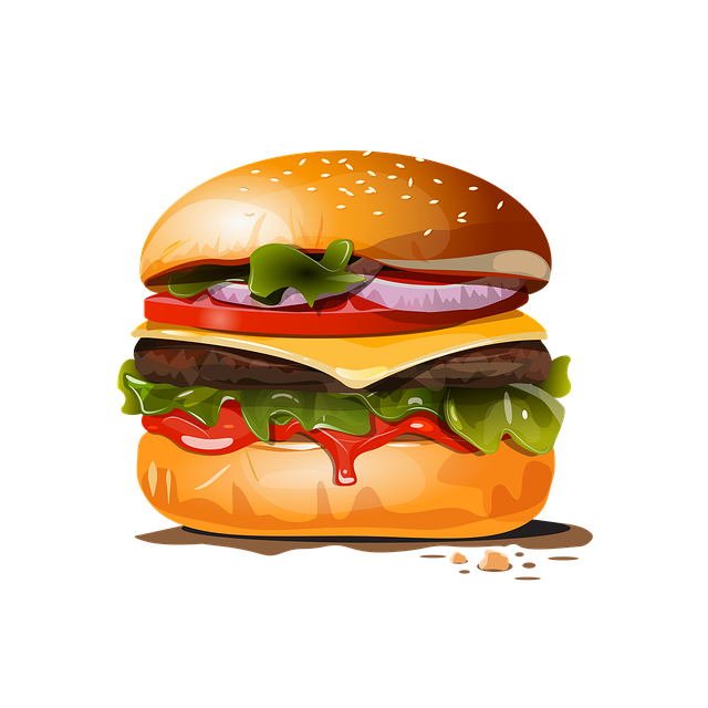 Free burger hamburger food illustration