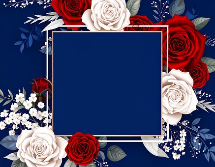 Free Flower Frame Red Roses illustration and picture