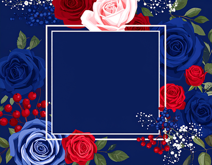 Free Wedding_Invitation Flower_Frame illustration and picture