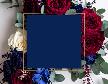 Free Flower Frame Blue Flower photo and picture