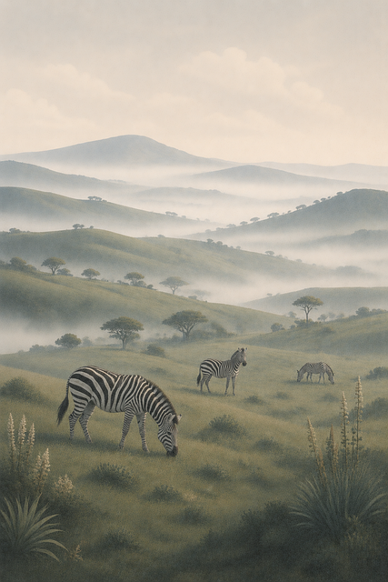 Free zebra african savanna mist vector