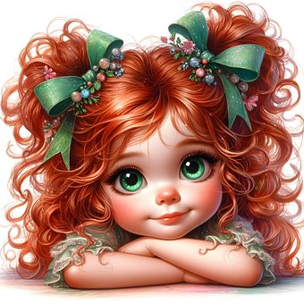 Criança, Menina, Retrato, Fofo