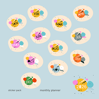 Free Sticker Organizer vector and picture