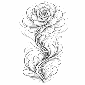 Desenho, Flor, Rosa, Arte, Esboço