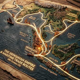 Mapa, Terra, Império Srivijaya