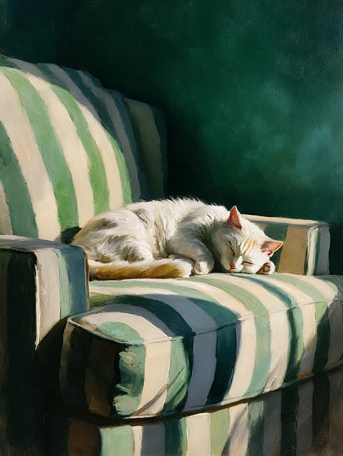 Free cat sleeping animal illustration