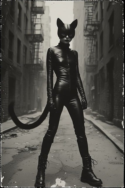 Free Woman Leather illustration and picture