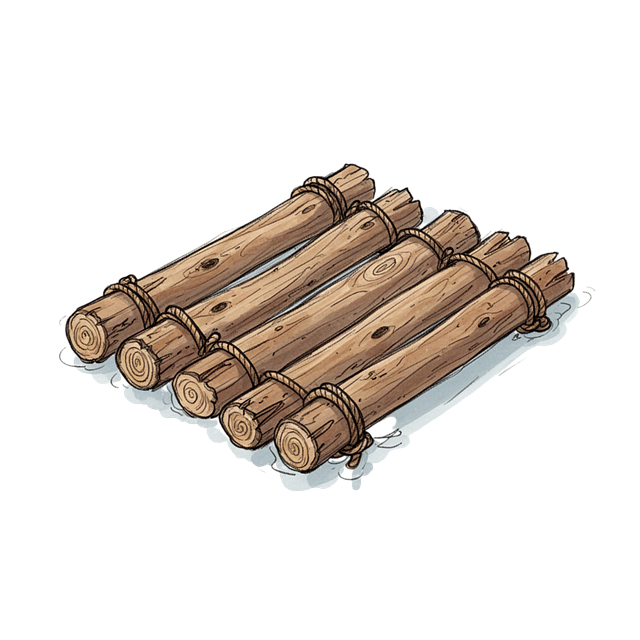 Free logs wood tied illustration