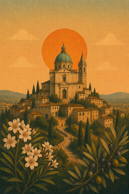 Free tuscany italy cathedral vector