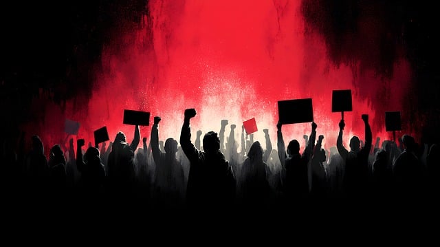 Protest, Silhuet, Menneskemængde, Tegn