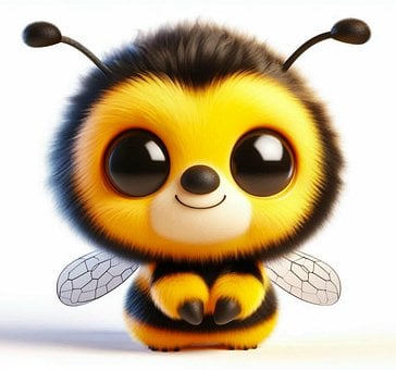 Free Bee Cartoon illustration and picture