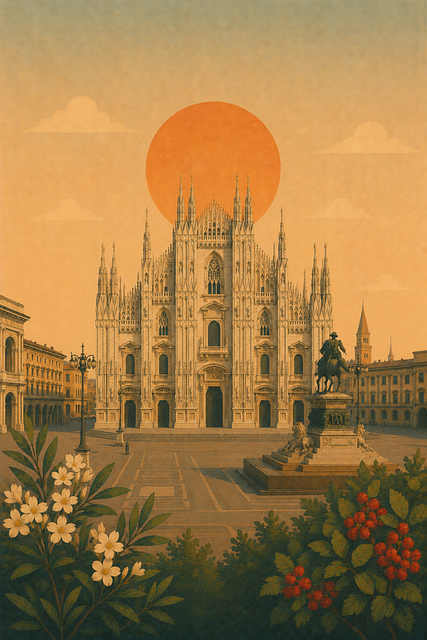 Free milan duomo di milano italy vector