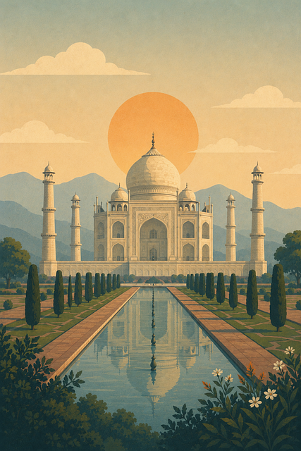 Free taj mahal india agra vector