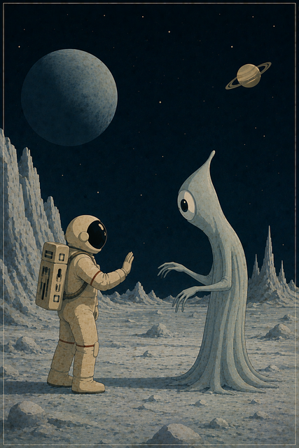 Free astronaut alien sci fi vector