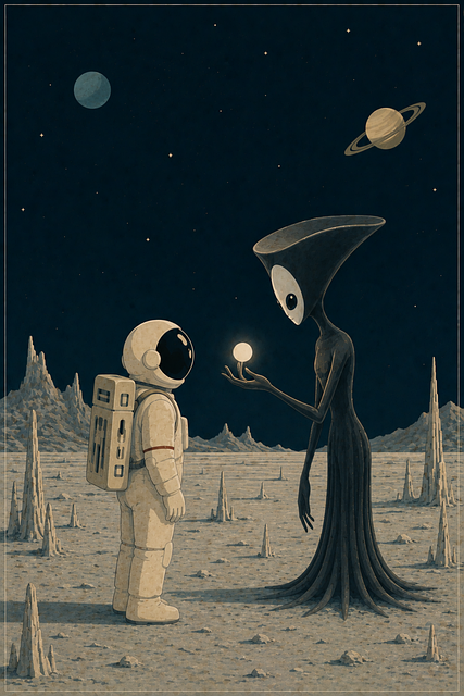Free ai generated astronaut alien vector