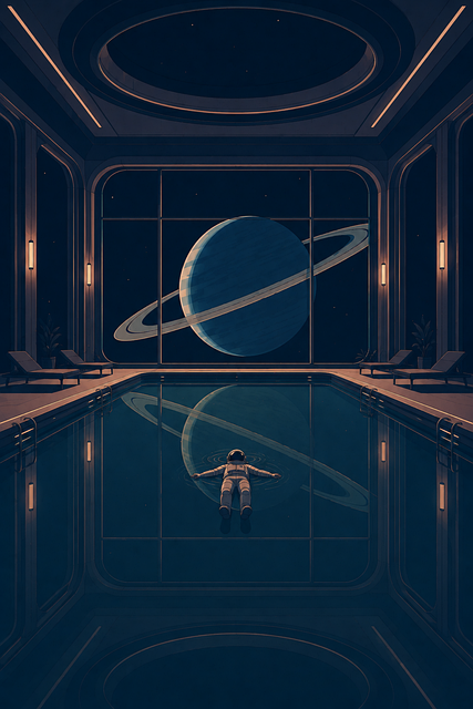 Free ai generated astronaut pool vector