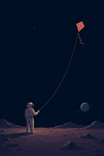 Free ai generated astronaut kite vector