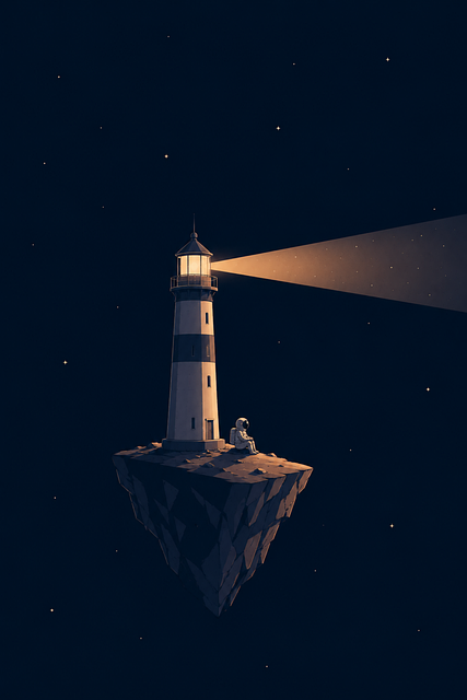 Download free HD stock image of Ai Generated Space Lighthouse Free ai generated space lighthouse lonely astronaut vector